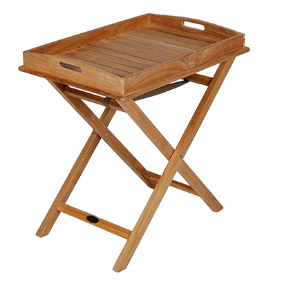 Teak Tray on Stand