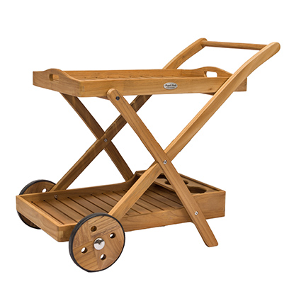 Teak Tray Cart